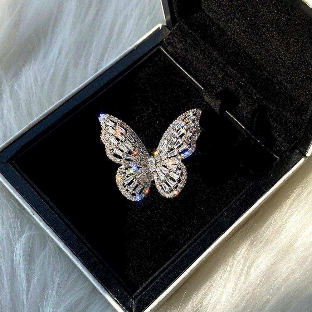 Skeleton Butterfly Ring, No Color Loss Rings